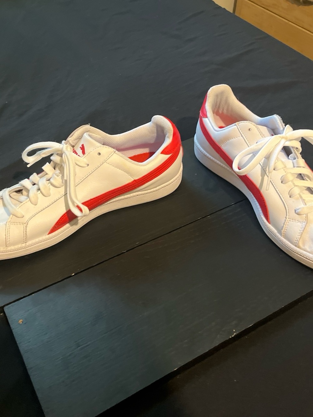 Puma White Sneakers with Red Accents